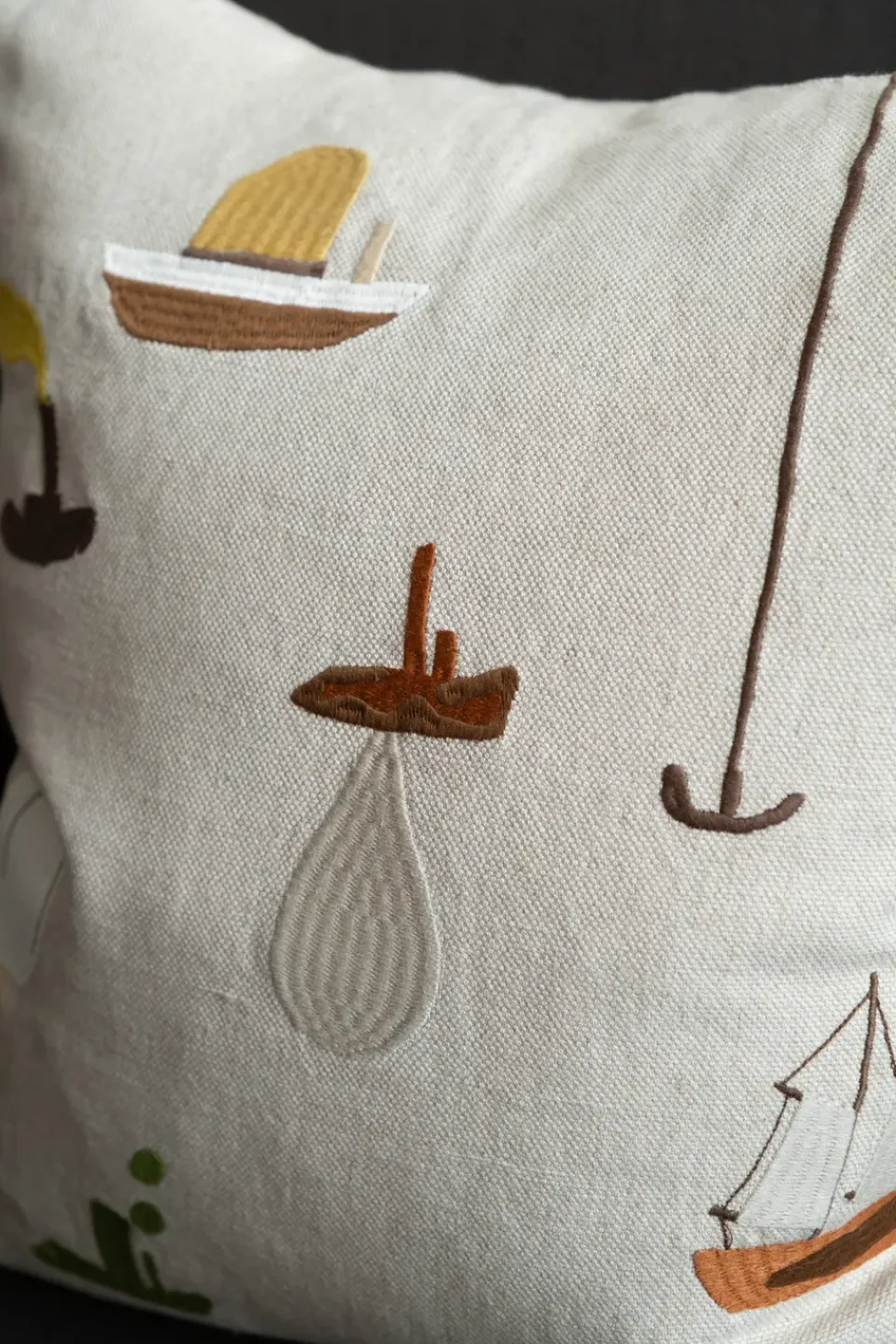 Cushion Covers^Fine Little Day Sail With Me cushion cover 48x48 cm, Grey