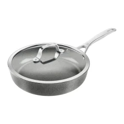 Saucier & Sauté Pans^Ballarini Salina Ceramic Granite skillet with glass lid, 28 cm Grey