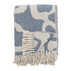 Cotton Blankets & Throws^Bloomingville Salobre throw cotton 160x130 cm, Blue