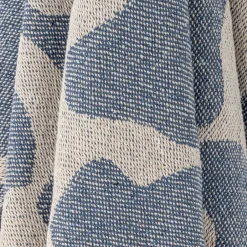 Cotton Blankets & Throws^Bloomingville Salobre throw cotton 160x130 cm, Blue