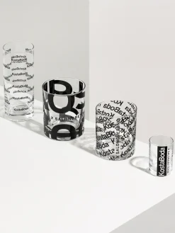 Whiskey & Cognac Glasses^Kosta Boda Salong Betong DOF glass 35 cl 2-pack, Clear-black Transparent
