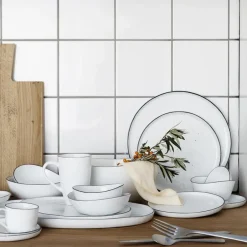 Serving Bowls^Broste Copenhagen Salt bowl without dots, Ø 12.5 cm White