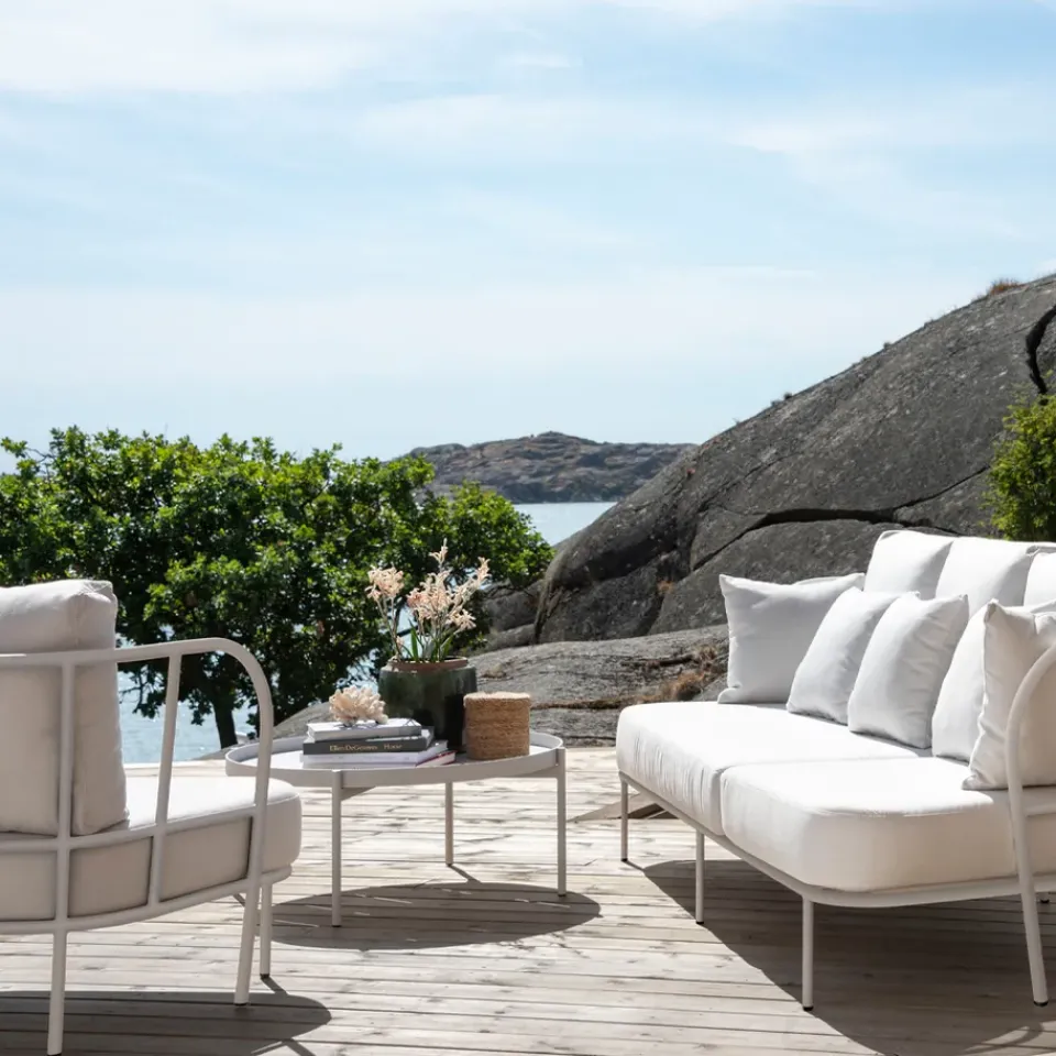 Table For Outdoor Use|Outdoor Lounge Furniture^Skargaarden Saltö coffee table, Light , small Grey