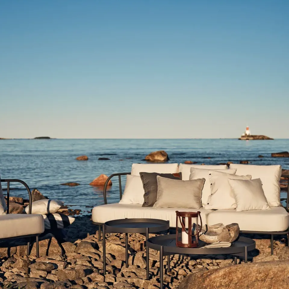 Table For Outdoor Use|Outdoor Lounge Furniture^Skargaarden Saltö coffee table, Light , small Grey