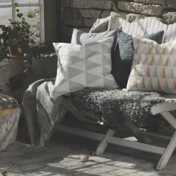 New Scandi Living Salt wool throw, stone Grey