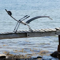 Seating^Fiam Samba sun lounger, Textaline -aluminium stand Black