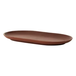 Serving Platters & Dishes^Design House Stockholm Sand plate oval 12.5x20 cm, clay Red