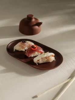 Serving Platters & Dishes^Design House Stockholm Sand plate oval 12.5x20 cm, clay Red
