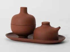 Sauce & Gravy Boats^Design House Stockholm Sand soy sauce bottle 12 cl, clay Red