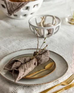 Table Settings & Starter Sets^Bloomingville Sandrine Dinnerware Set 12 Pieces, Nature White