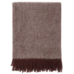 Sale Scandi Living Sandstone wool throw 130x180 cm, Burgundy Red