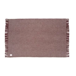 Sale Scandi Living Sandstone wool throw 130x180 cm, Burgundy Red