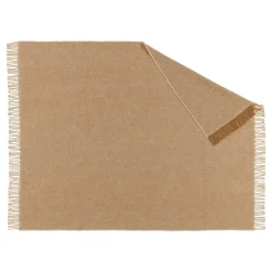 Wool Blankets & Throws^Scandi Living Sandstone wool throw 130x180 cm, Mustard Yellow