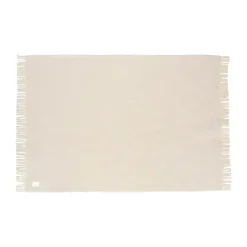 Wool Blankets & Throws^Scandi Living Sandstone wool throw 130x180 cm, Cream White