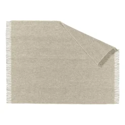 Clearance Scandi Living Sandstone wool throw 130x180 cm, Beige