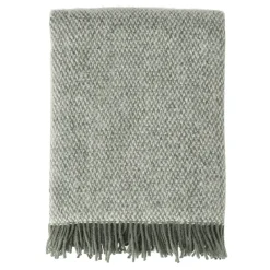 Wool Blankets & Throws^Scandi Living Sandstone wool throw 130x180 cm, Khaki Green