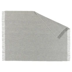 Wool Blankets & Throws^Scandi Living Sandstone wool throw 130x180 cm, Light Grey