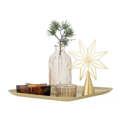 Christmas Decorations^Bloomingville Sanga tray with decorative objects 6 pieces, Gold Gold-coloured