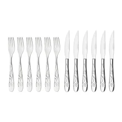 Steak Knives^Hardanger Bestikk Sanna grill set, 12 pieces Silver-coloured