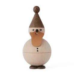 Best OYOY Santa Claus wooden figure, Beech-oak-leather Brown