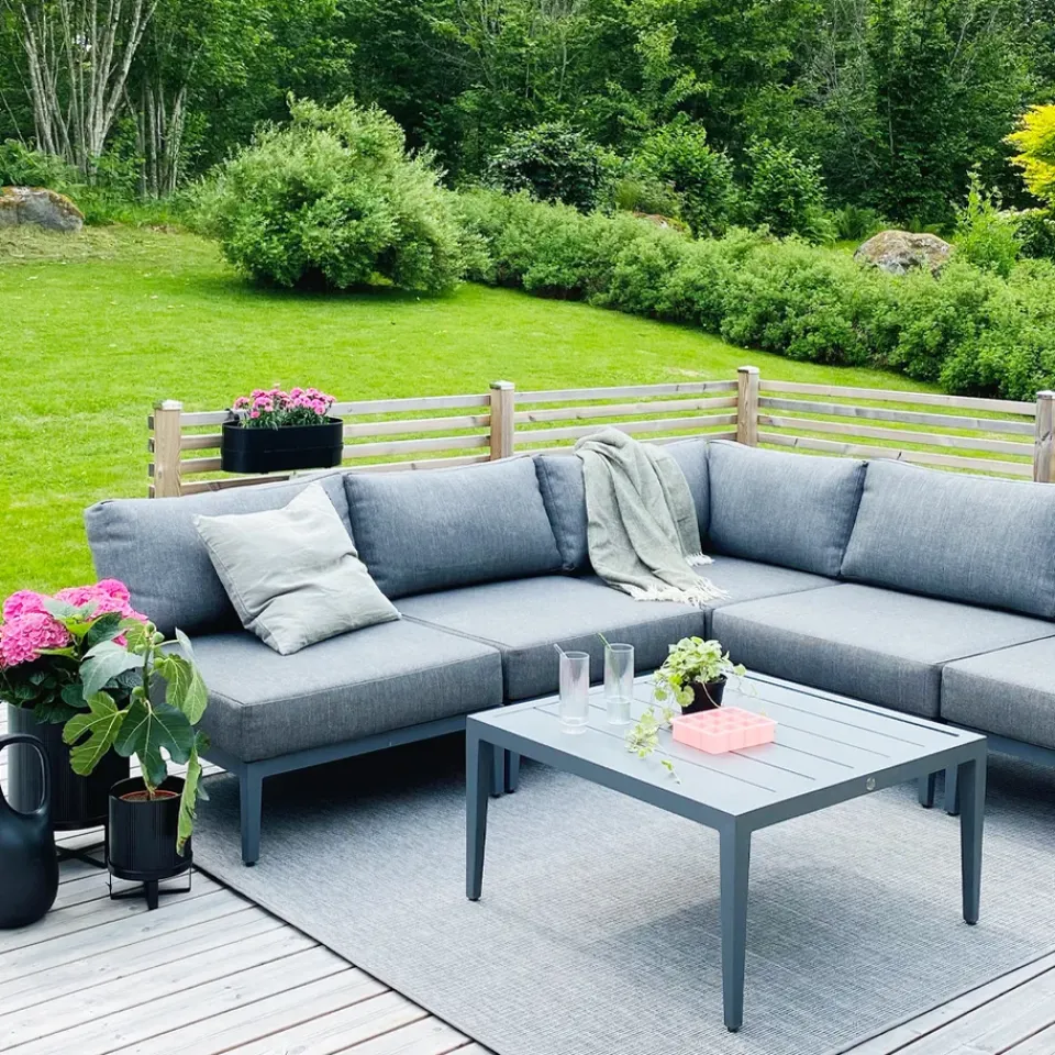Sale 1898 Santander coffee table 78x78x40 cm, aluminum Grey