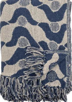 Cotton Blankets & Throws|Wool Blankets & Throws^Bloomingville Santena throw 130x160 cm, Blue