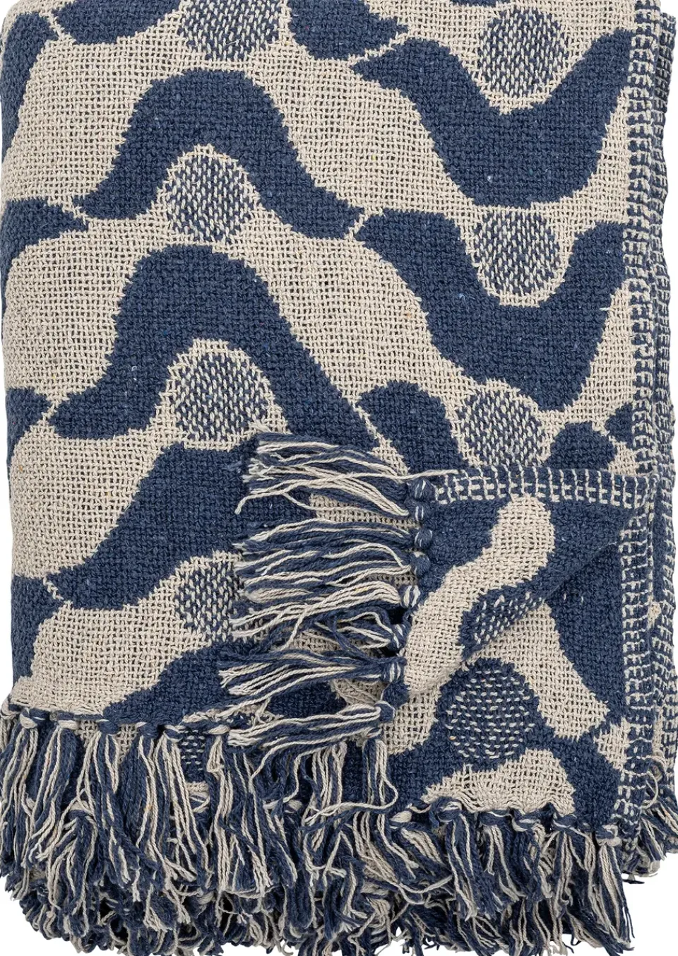 Cotton Blankets & Throws|Wool Blankets & Throws^Bloomingville Santena throw 130x160 cm, Blue