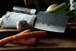 Hot Satake Ame Chinese knife, 17 cm Silver-coloured