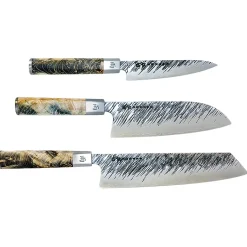 Clearance Satake Ame knife set, 3 pieces Silver-coloured