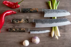 Clearance Satake Ame knife set, 3 pieces Silver-coloured