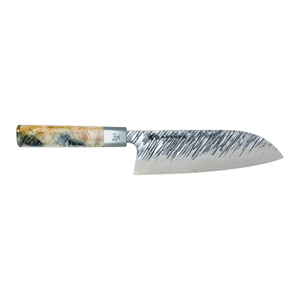 Online Satake Ame santoku knife, 18 cm Silver-coloured