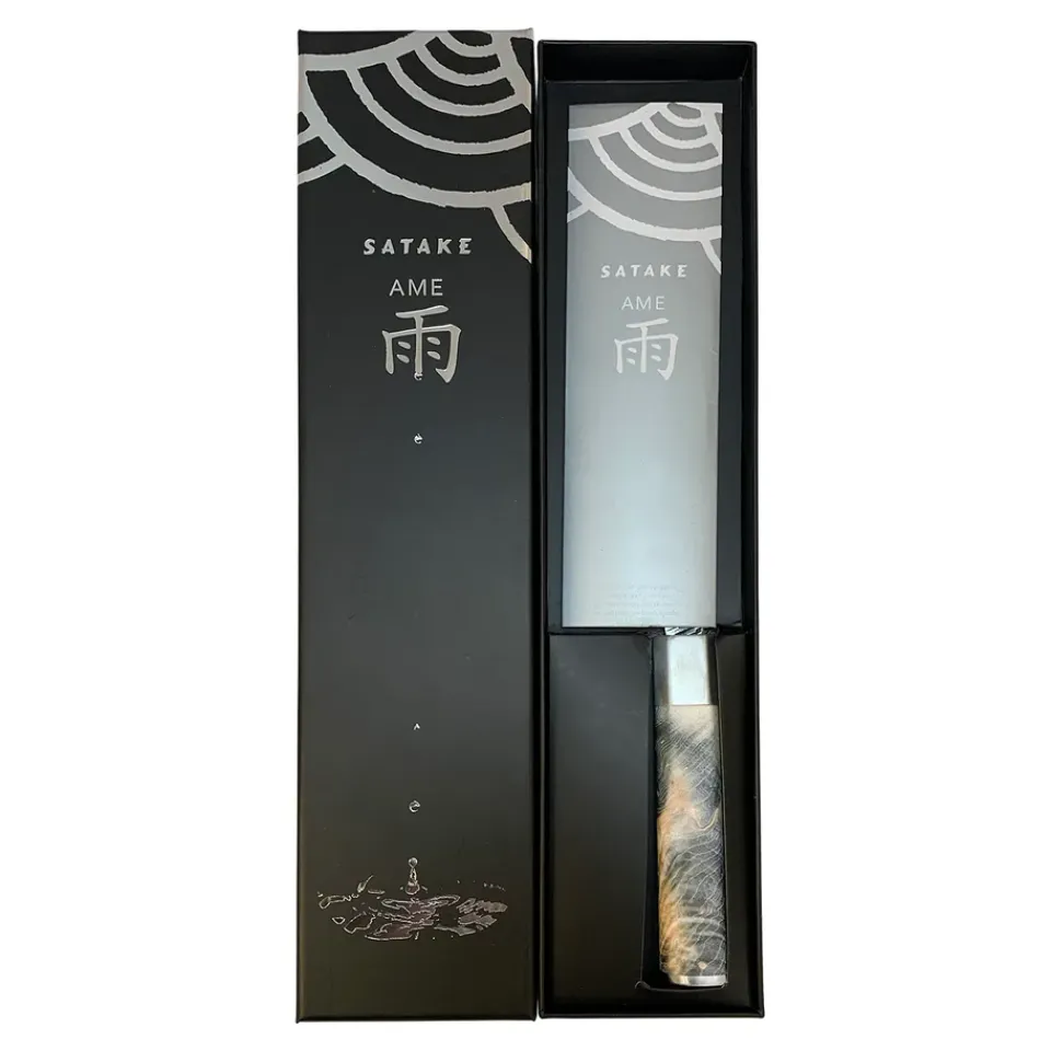Online Satake Ame santoku knife, 18 cm Silver-coloured
