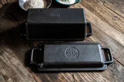Bread Tins^Satake bread pan cast iron, 37x14x11cm Black