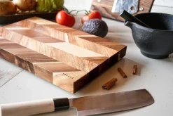 Chopping Boards^Satake cutting board with measuring points 35.5x23.5 cm, Acacia Brown