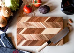 Chopping Boards^Satake cutting board with measuring points 35.5x23.5 cm, Acacia Brown