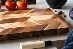 Chopping Boards^Satake cutting board with measuring points 35.5x23.5 cm, Acacia Brown