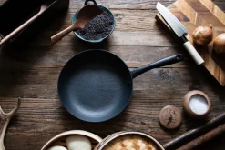 Cast Iron Pans|Frying Pans & Skillets^Satake frying pan in lightweight cast iron ceramic, 24 cm Black