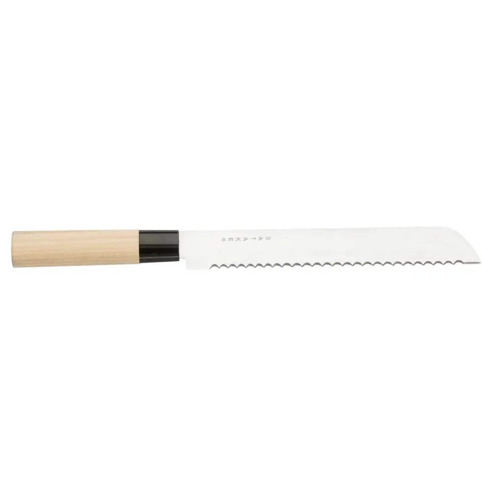 Satake Houcho bread knife, 24 cm BeigeSilver-colouredBlack