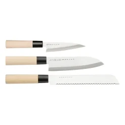 Japanese Knives|Knife Sets^Satake Houcho knife set 3 pieces, Hi Carbon Steel Silver-coloured