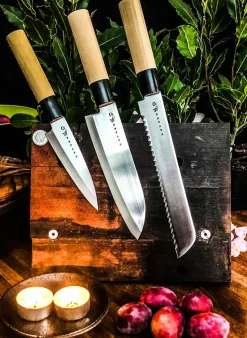 Japanese Knives|Knife Sets^Satake Houcho knife set 3 pieces, Hi Carbon Steel Silver-coloured
