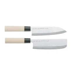 Japanese Knives|Knife Sets^Satake Houcho knife set santoku & nakiri, 2 pieces Beige