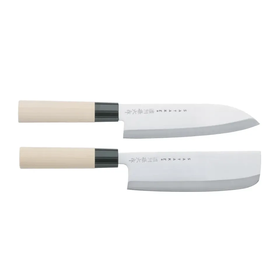 Japanese Knives|Knife Sets^Satake Houcho knife set santoku & nakiri, 2 pieces Beige