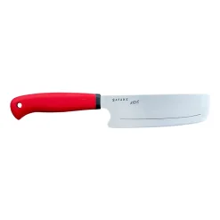 Satake Kids child knife & cut-resistant mitten, 2 pieces Silver-colouredRed