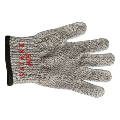 Satake Kids child knife & cut-resistant mitten, 2 pieces Silver-colouredRed