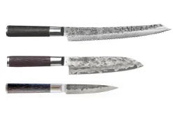 Knife Sets^Satake knife set 3 pieces, Steel Brown