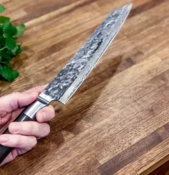 Hot Satake Kuro Kiritsuke knife, 23 cm Brown