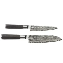 Online Satake Kuro knife set santoku & petty, 2 pieces Black