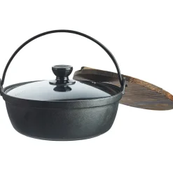 Cast Iron Casserole Pots^Satake Nabe casserole , 3.6 l Black
