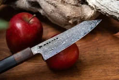 Paring Knives^Satake OMO Bunka Petty Knife, 12 cm Brown