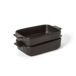 Oven Dishes^Satake oven dish porcelain 2-pack, 19 cm Black